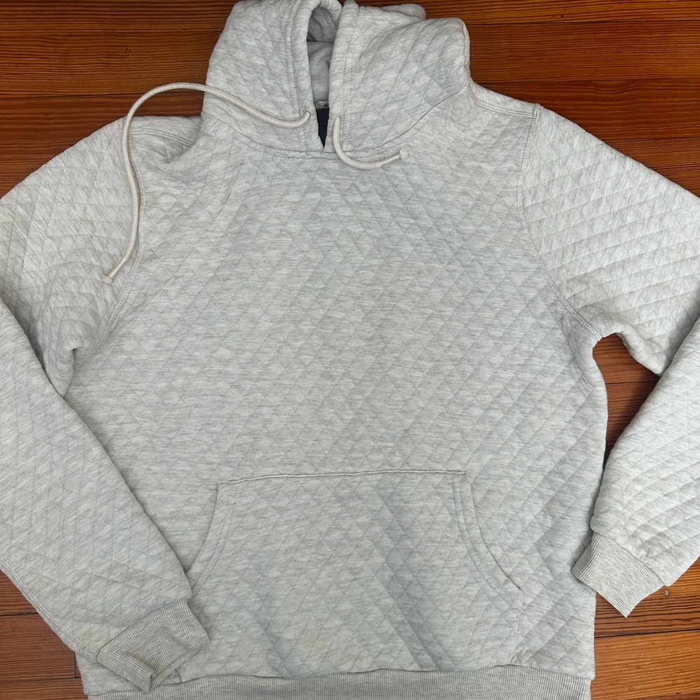 Marine Layer Quilted Gray Hoodie